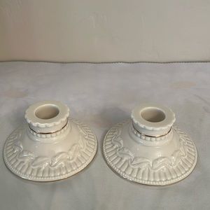 Two Lenox candle holders